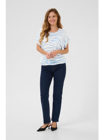Kaffe Ärmellose Bluse KAamber in Soft Chambray / Chalk Graphic