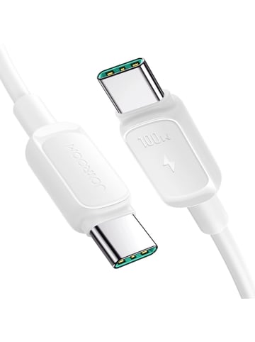 COFI 1453 Datenkabel Multi-Color Series Ladekabel USB-C/USB-C-Kabel 100 W 1,2 m in Weiß
