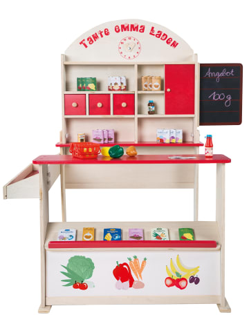 roba Kaufladen Tante Emma mit Theke, Tafel, Seitentheke & Markstanddruck