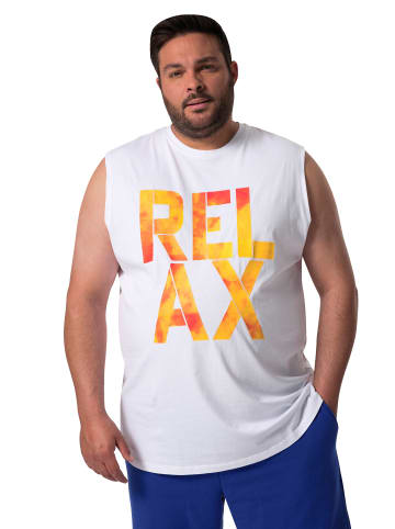 Men Plus Kurzarm T-Shirt in schneeweiß