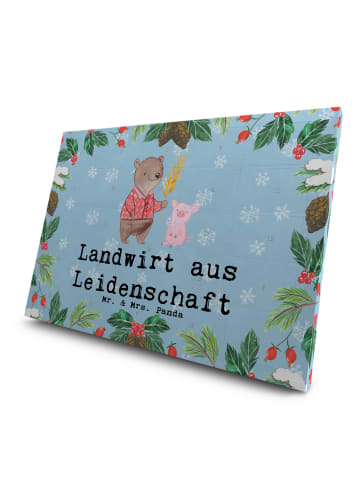 Mr. & Mrs. Panda Adventskalender Landwirt Leidenschaft mit Spruch in Eisblau
