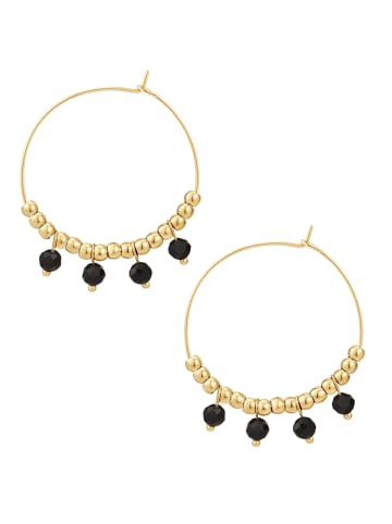 Eastside NY Ohrringe aus Edelstahl mit Achat in gelbgold