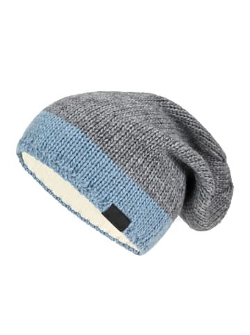 elkline Beanie Hat Up in greymelange - blue