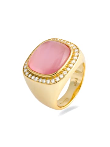 Luxenter Ring Exiuh aus 925er Sterlingsilber-Exiuh gold