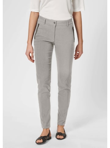 MADELEINE Schmale Skinny-Hose, Zippertaschen in kitt