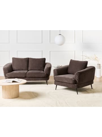 Beliani 2-tlg Sitzgruppe KJAER in Braun/Schwarz