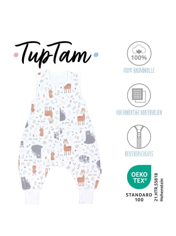 TupTam Babyschlafsack mit Beinen Unwattiert in weiß Modell 9