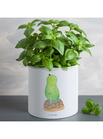 Mr. & Mrs. Panda Pflanztopf Schildkröte Pause ohne Spruch in Weiß