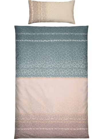 Erwin Müller Mako-Satin Bettwäsche in türkis-beige