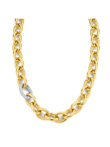 Ti Sento Milano Collier "Glieder mit Zirkonia vergoldet" in Gold