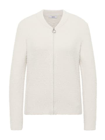 Cecil Jacquard Cardigan mit Zipper in Light Greige