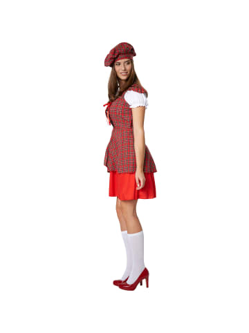 tectake Schottin/Hochländerin, in rot/weiß, Gr. L, Kurzkleid aus Webkaro