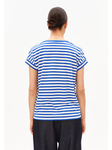 armedangels T-Shirt Idaara in blau weiß