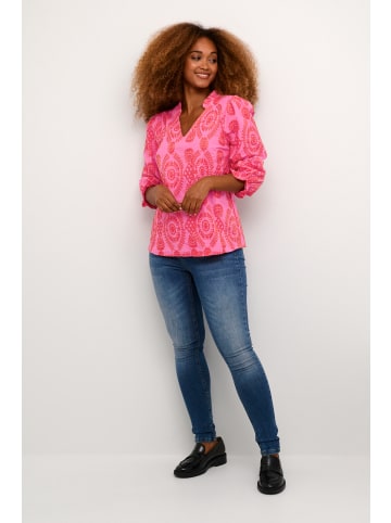 CULTURE Kurzarm-Bluse CUtia Casual fit in Fuchsia Pink