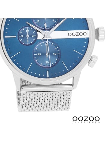 Oozoo Analog-Armbanduhr Oozoo Timepieces silber groß (ca. 45mm)