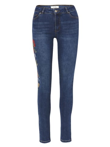 KOROSHI LANGE JEANS SCHMALE HOSE in blau