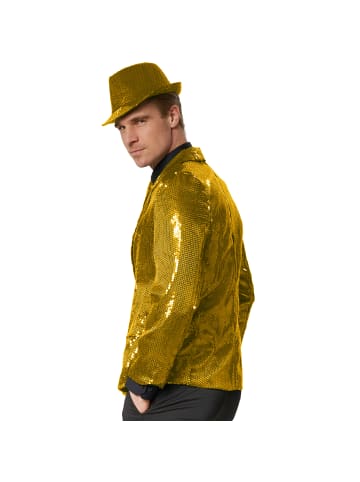 tectake Herren-Jackett mit glitzernden Pailletten, gold