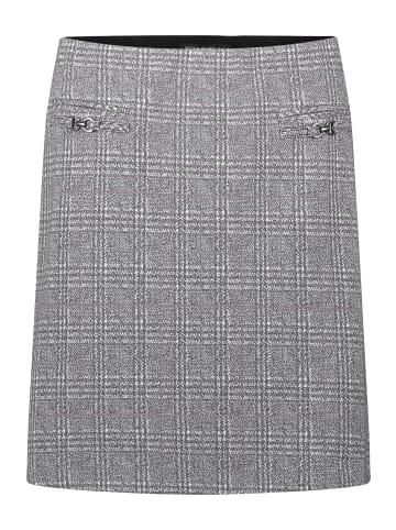 Betty Barclay Karo-Rock mit Reißverschluss in Grau/Beige