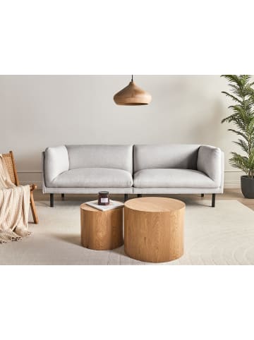 Beliani 3-Sitzer Sofa VORGOD in Grau - (W) 221 x (H) 76 x (L) 84 cm