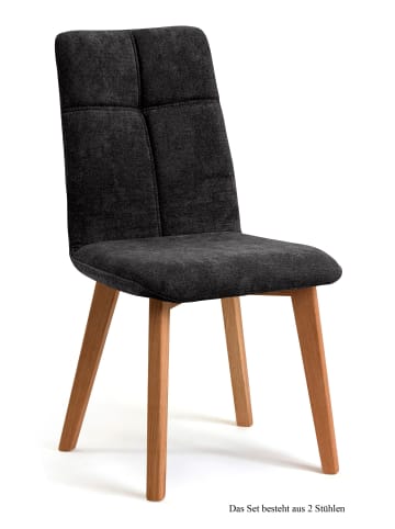 58 aufm Kessel ESSZIMMERSTUHL (2er-Set) Dillian 47x92x60 Eiche geölt/Anthrazit