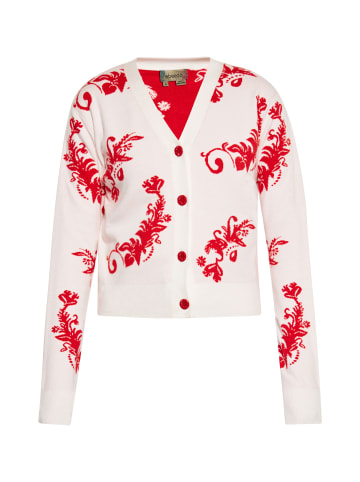myMo Women Cardigan in Wollweiss Rot