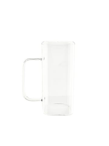 Almina 2er Gläser-Set Square Glas Henkel 400 ml aus Borosilikatglas in Transparent