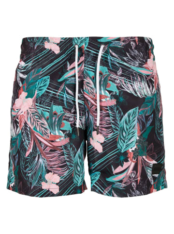 Urban Classics Badeshorts in dark flower aop