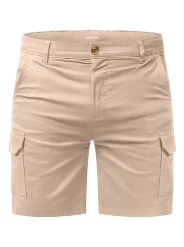Rello & Reese  Shorts - mit Cargotaschen & Stretchanteil Kurze Hose Bermuda in Stone