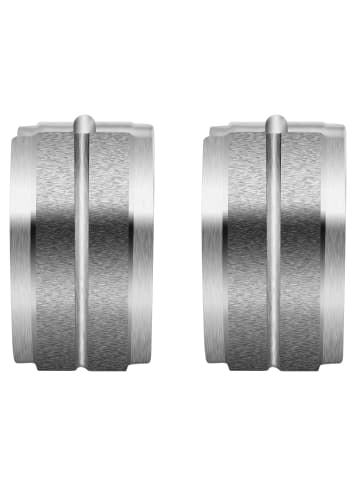 Adeliás Damen Ohrringe – Klappcreole aus Edelstahl in silber