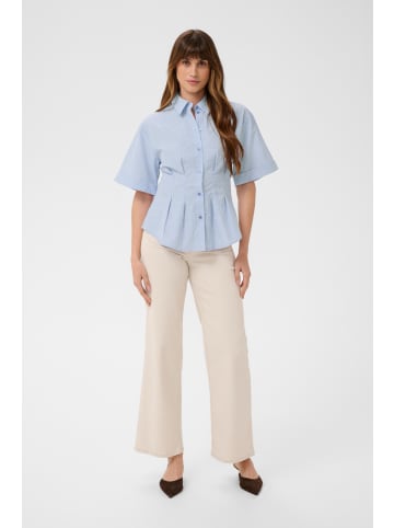 Kaffe Kurzarmhemd KAlayla Regular fit in Blue/Chalk Check