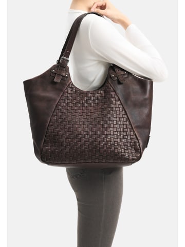 FREDs BRUDER Calm Weave Shopper dark chocolate in braun