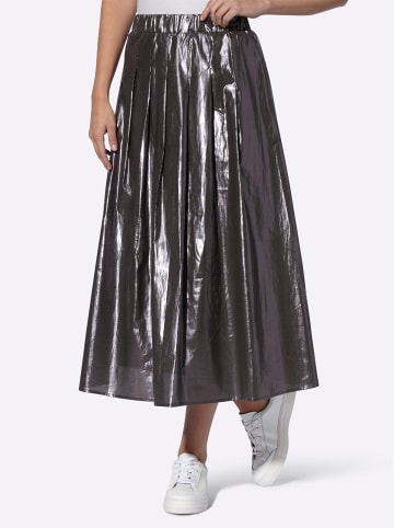 Heine Falten-Rock in silberfarben