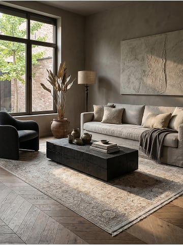 KADIMA DESIGN Teppich Kurzflor Orientalisch pflegeleicht Wohnzimmer Schlafzimmer Flur in Beige
