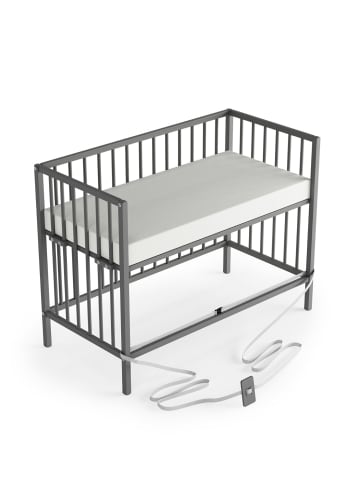 Sämann Beistellbett mit Matratze & Umbauseite - grau - Dreamy 4 in 1 Bett