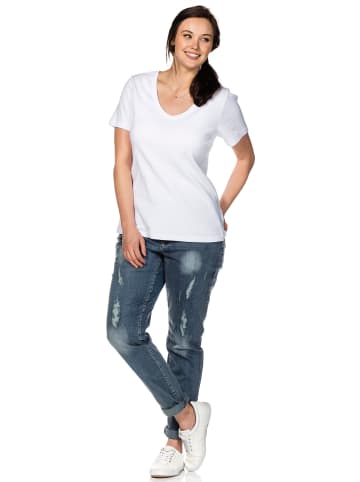 sheego T-Shirt in weiß