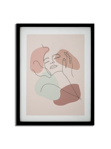 Mauro Ferretti Druck auf mehrfarbigem Papier mit schwarzem Rahmen, 35 x 2 x 47 cm