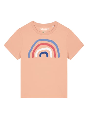 wat? Apparel T-Shirt Regenbogen in Fraiche Peche