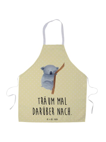Mr. & Mrs. Panda Schürze Koalabär mit Spruch in Gelb Pastell
