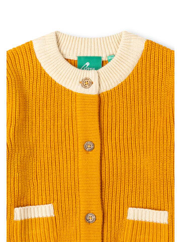 Little Green Radicals Kuschelige Strickjacke in Gold