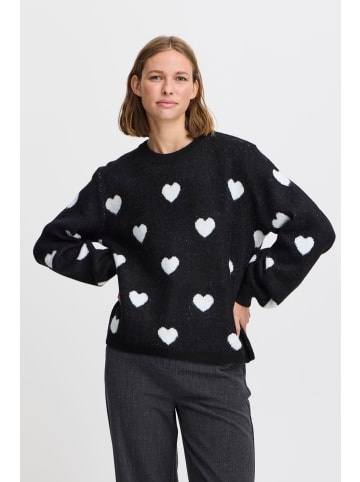 b. young BXMINYA HEART JUMPER - KNIT Relaxed fit in Off White Mix