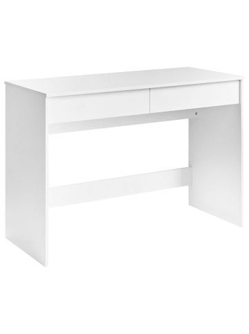 Beliani Schreibtisch RONDANE in Weiß - (W) 110 x (H) 75 x (L) 50 cm