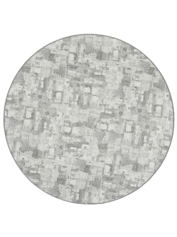Snapstyle Velours-Teppich Strong Rund in grau