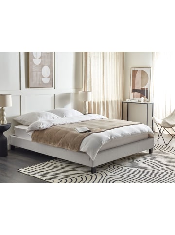 Beliani Doppelbett ROANNE in Grau/Braun - (W) 170 x (H) 29 x (L) 213 cm