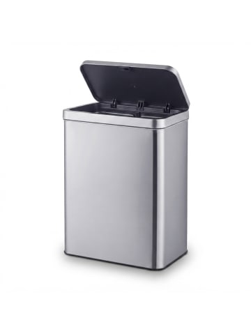 relaxdays Mülleimer mit Sensor in Silber - 60 Liter