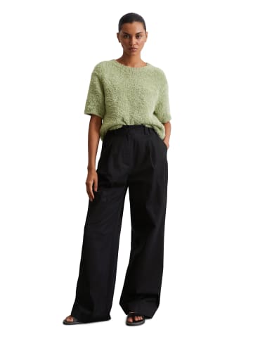 Marc O'Polo Fuzzy-Knit-Kurzarm-Pullover loose in smooth sage