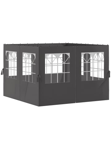 Outsunny Pavillon-Seitenteile 302L x 1B x 205H cm Dunkelgrau