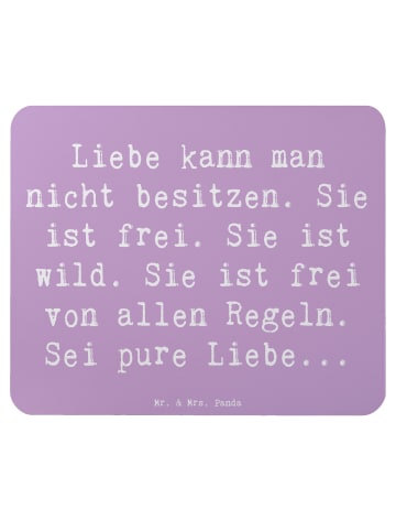 Mr. & Mrs. Panda Mauspad Spruch Liebe und Freiheit mit Spruch in Lavendeltraum