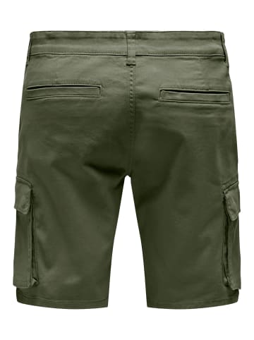 ONLY & SONS Cargo Shorts in Deep Lichen Green