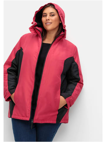 sheego Funktions-Winterjacke in rot-schwarz