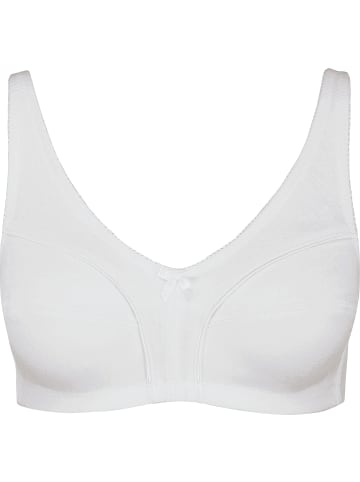 Viania Baumwolle BH ohne Bügel 2er-Pack in weiß